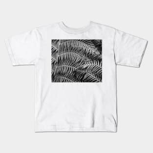 Wistful monochrome lush ferns Kids T-Shirt